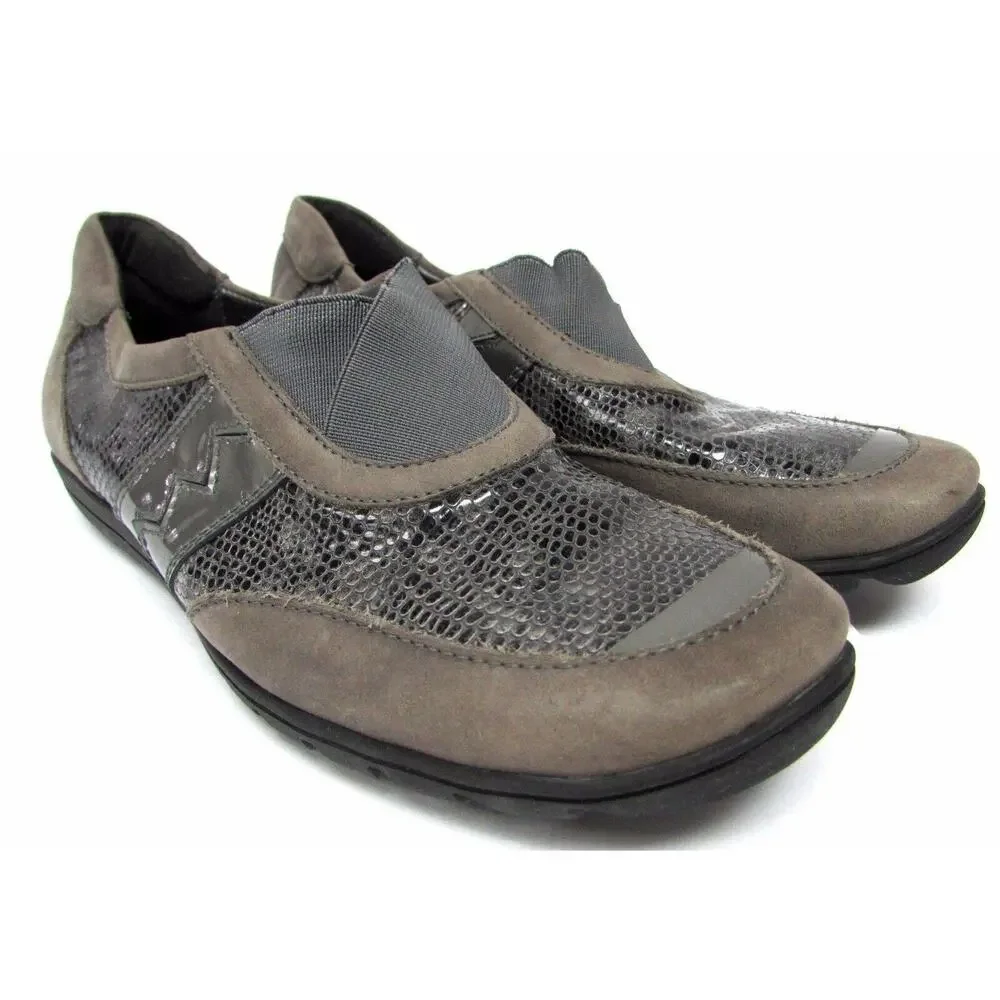Sesto Meucci women's size 6 gray grey loafers comfort shoes flats hovercraft sol